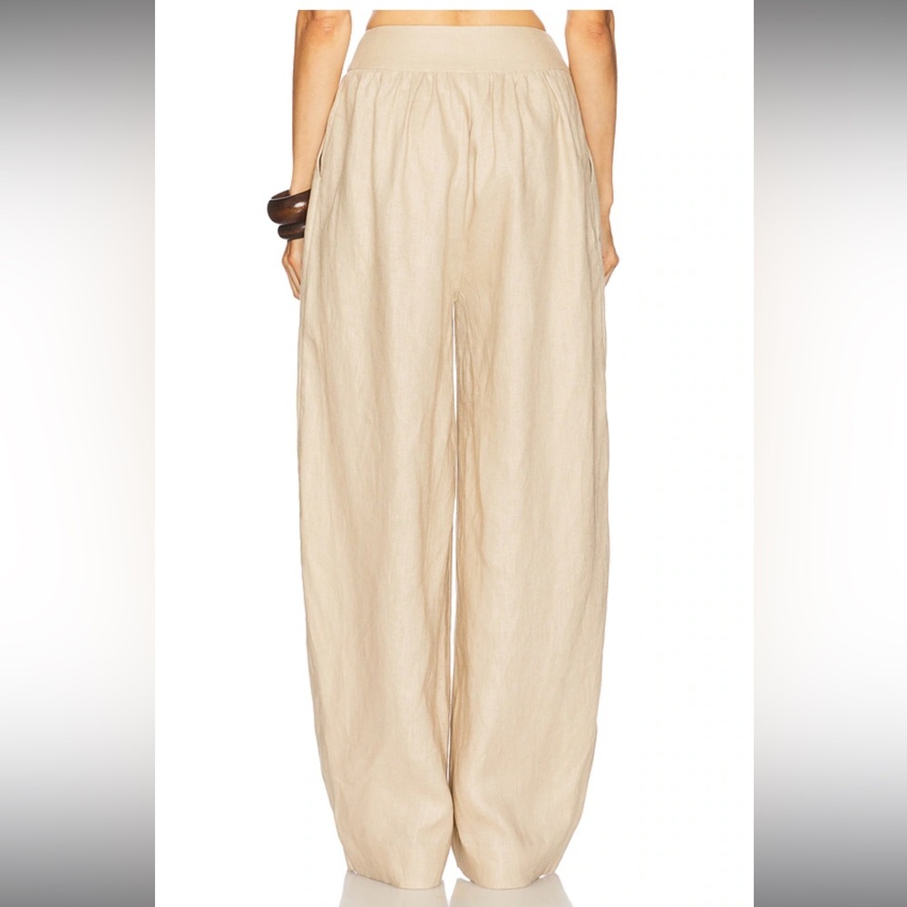 Camila Coelho Harlow Linen Pant in Flax, xs - Picture 2 of 4